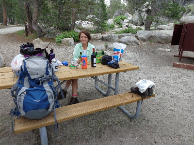 Nothing like a Beer, Chips & Dip at the trail head.