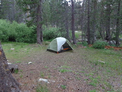 Our little tent that saved us from the hailstorm.