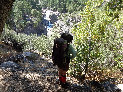 Looking into Muir Gorge as we Climb the Bypass Around it.