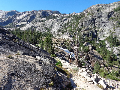 Waterwheel Falls Surrounded by Classic Yosemite Granite.