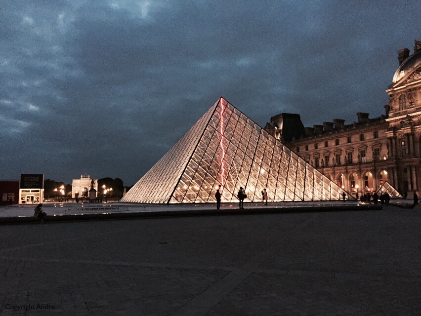 The Louvre by night.