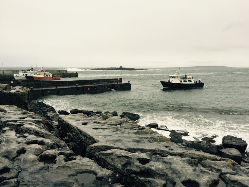 Aran Island ferry at Doolin pier.