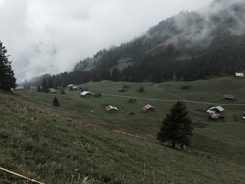 Swiss mountainside.