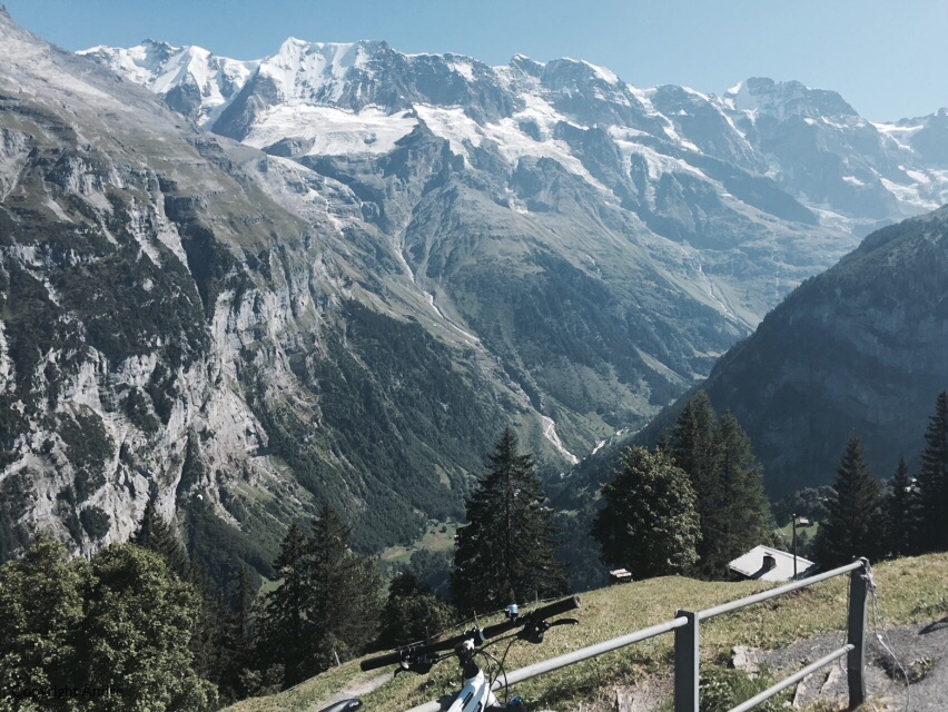 Finally got up to Murren, 2500 feet up from the valley floor.