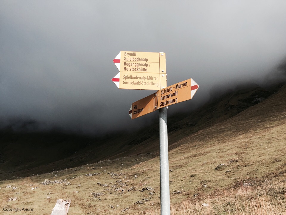 Friendly Swiss Hiking Signs.