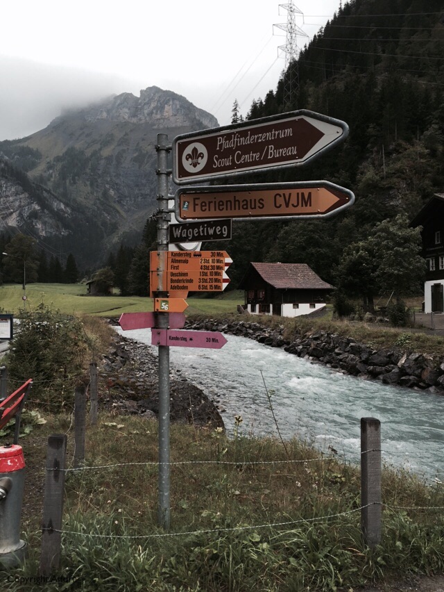 Went for a walk in between showers in Kandersteg.