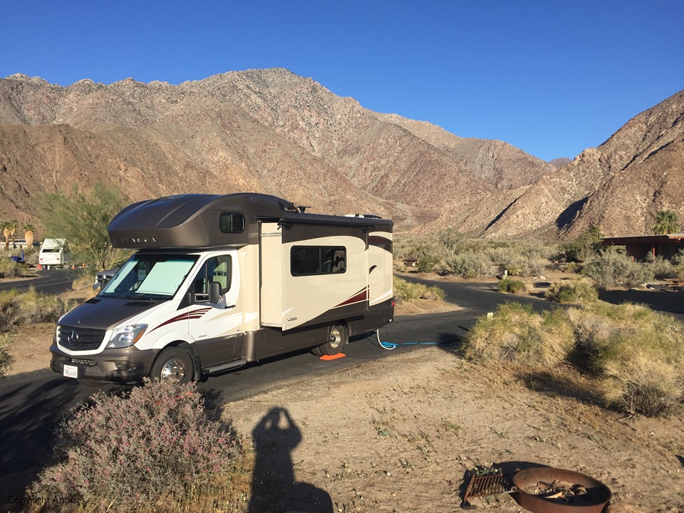 Our site at Palms Canyon campground.