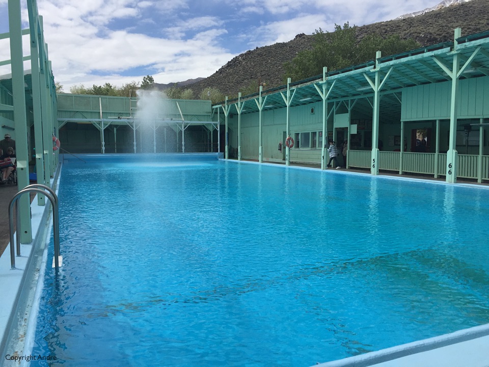 Inside the pool area.